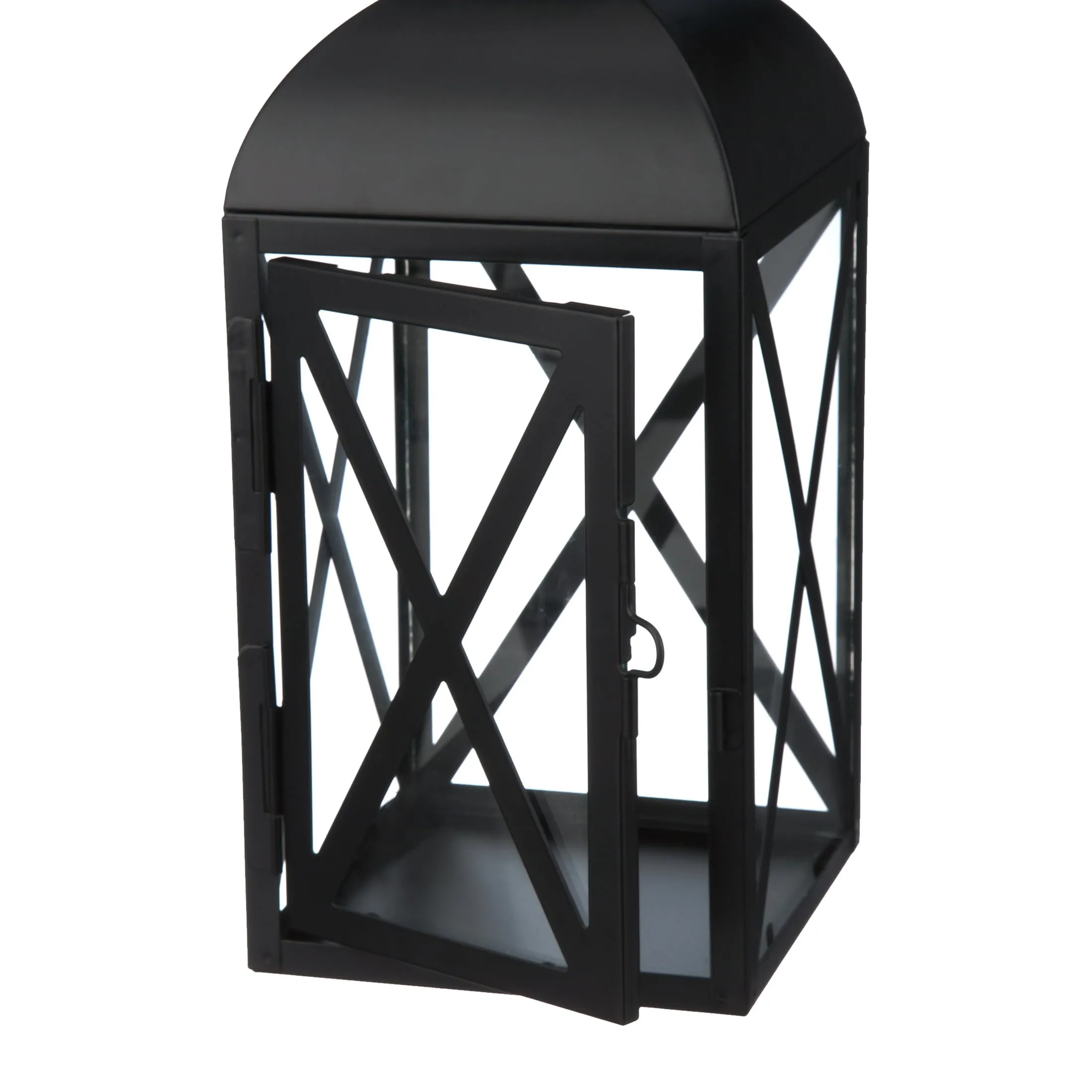 Mainstays Medium Black Metal Candle Holder Lantern
