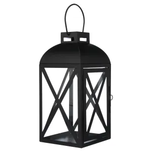 Mainstays Medium Black Metal Candle Holder Lantern