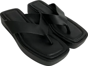 M&S Black Getaway Flatform Flip Flops UK 5 EU 38 👠