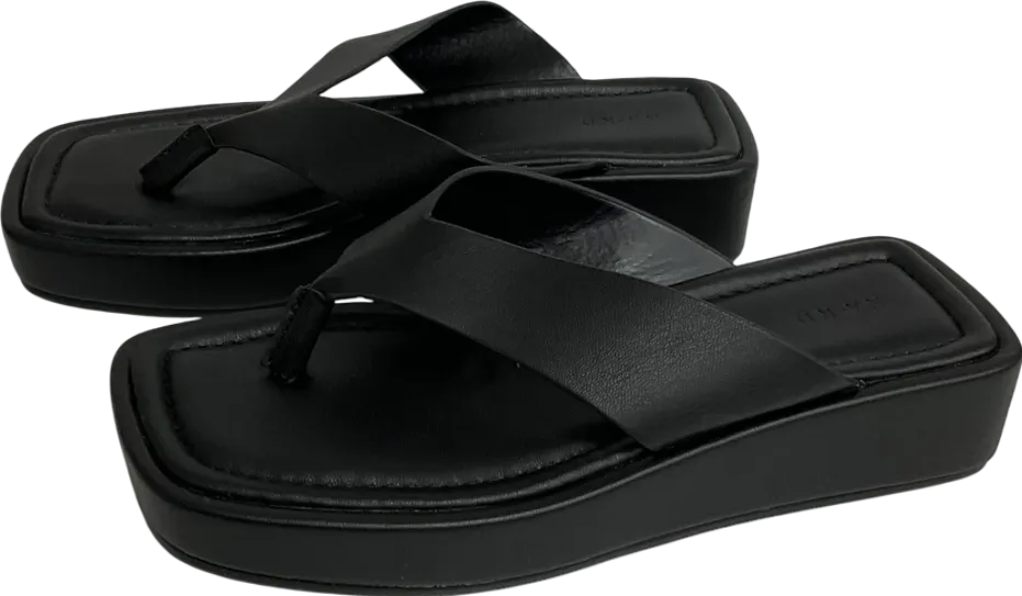 M&S Black Getaway Flatform Flip Flops UK 5 EU 38 👠