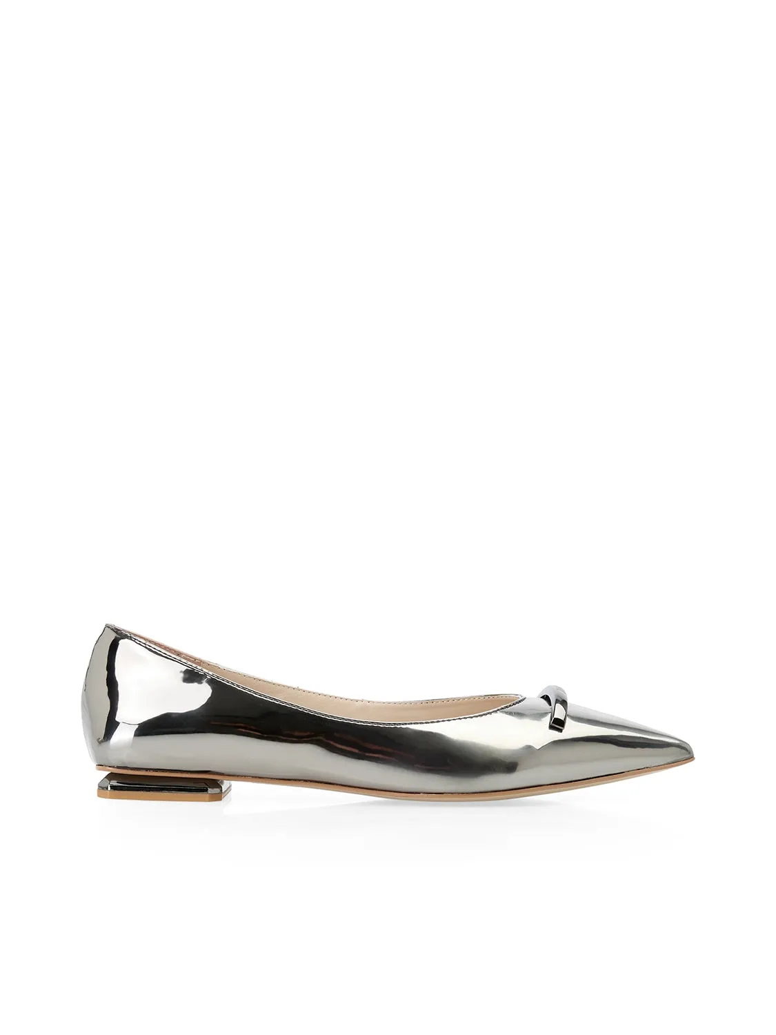 Marc Cain Metallic mirror look ballerina flat YC SF.01 Z01 - Pre-Order May Delivery