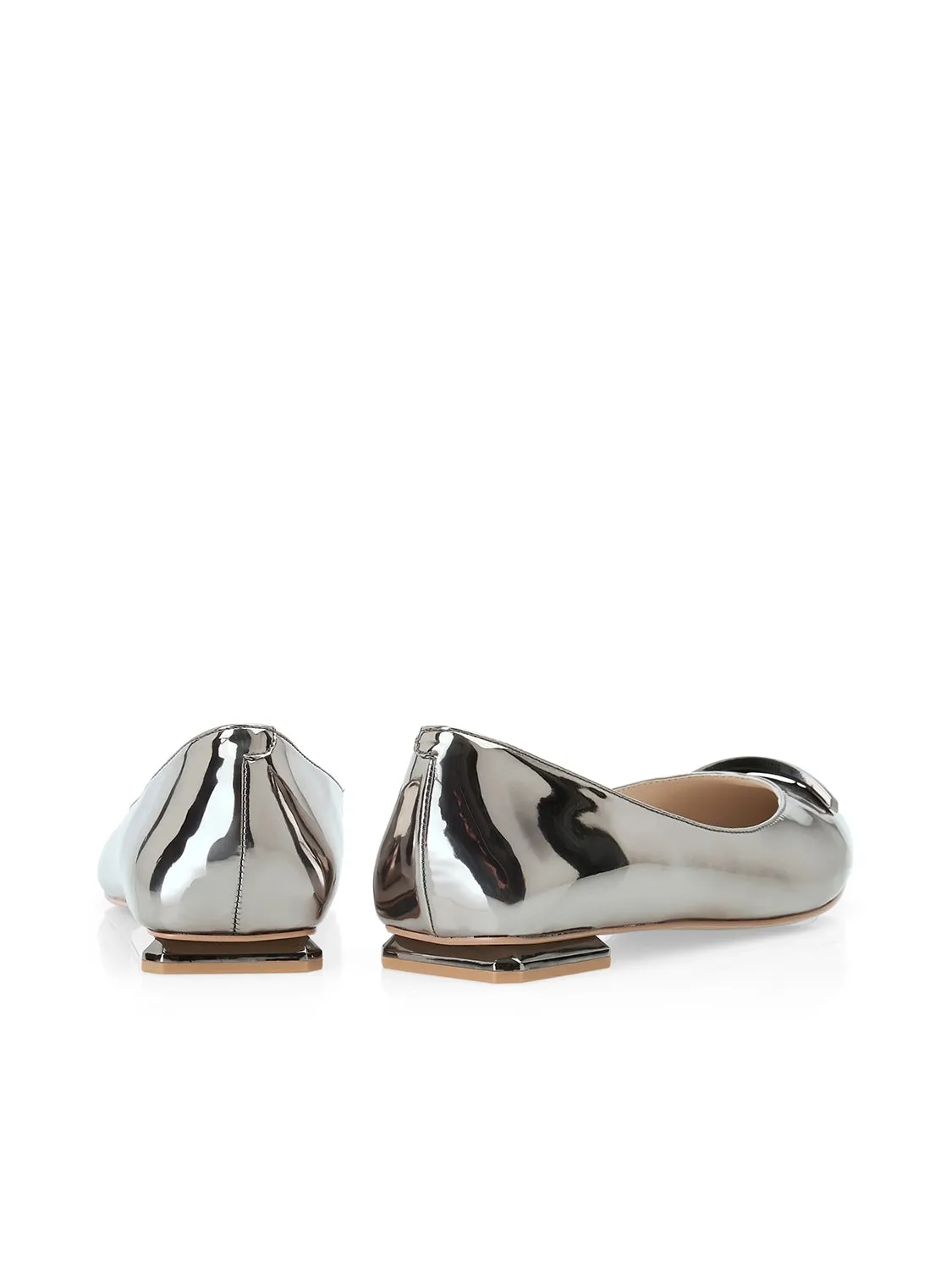 Marc Cain Metallic mirror look ballerina flat YC SF.01 Z01 - Pre-Order May Delivery
