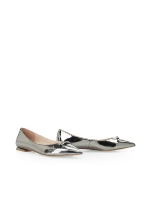 Marc Cain Metallic mirror look ballerina flat YC SF.01 Z01 - Pre-Order May Delivery