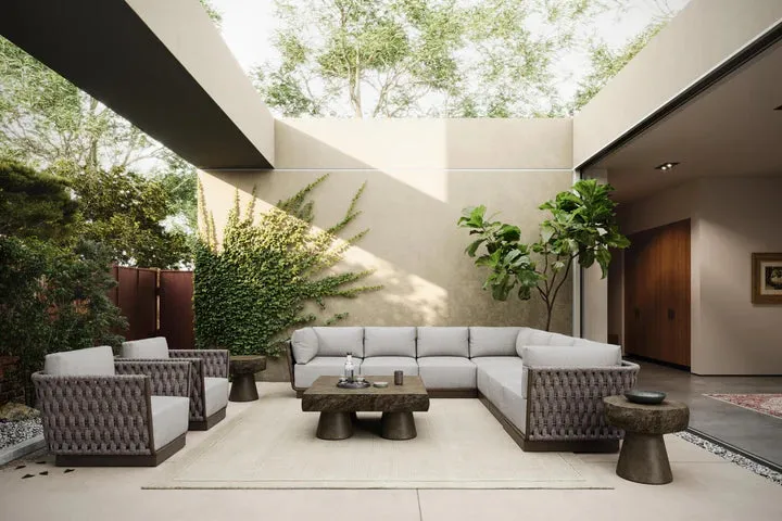 Maui Sectional Sofa- Bronze