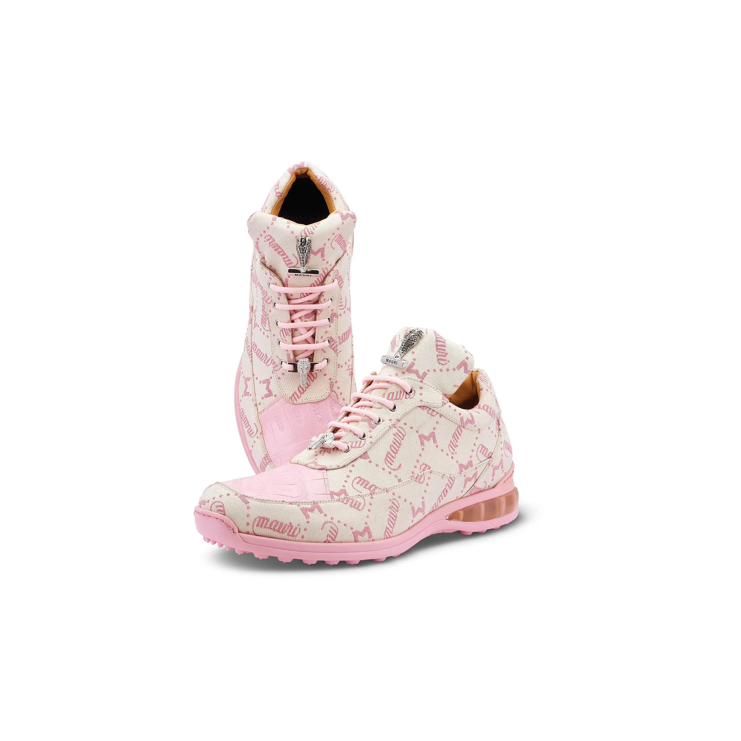 Mauri baby crocodile and fabric sneaker