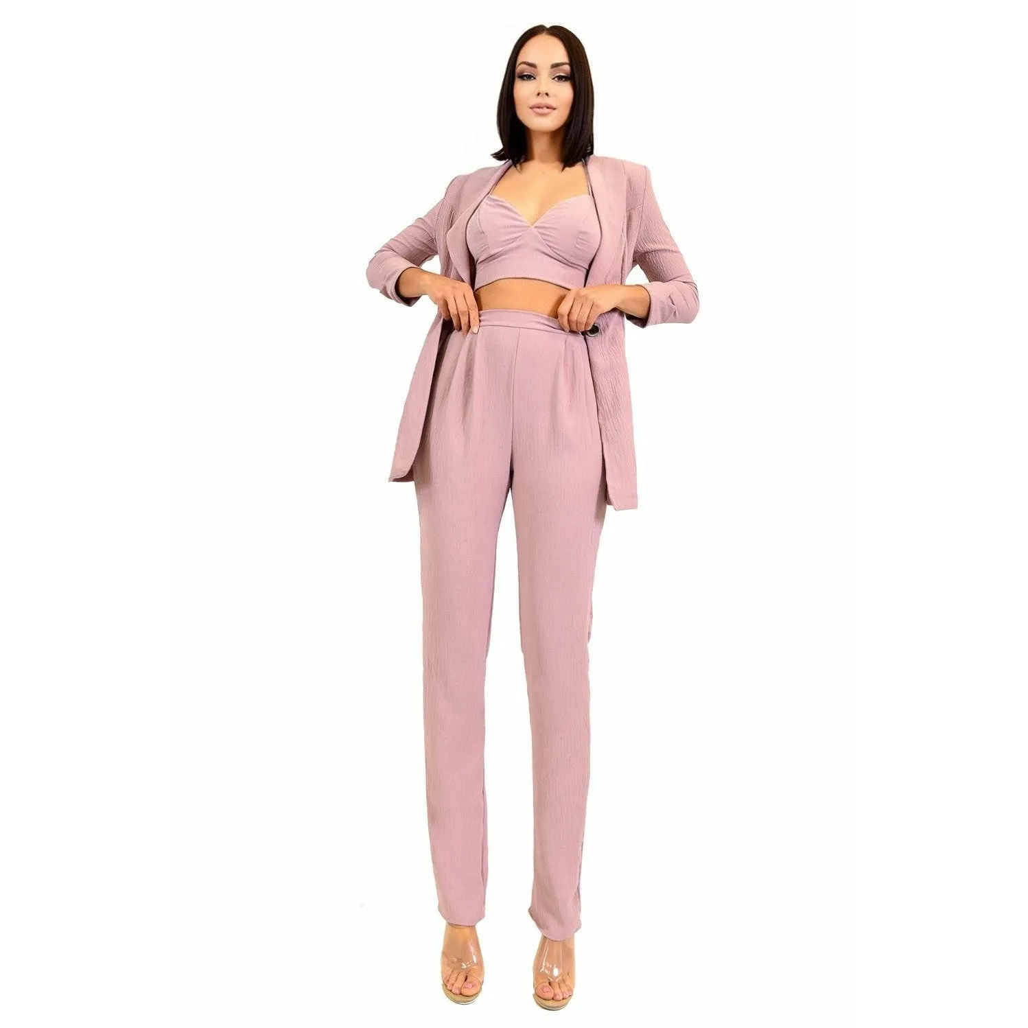 Mauve Wide Leg Pants