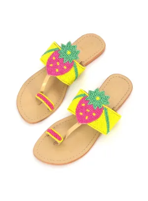 Maya Beaded Kolhapuri Chappals