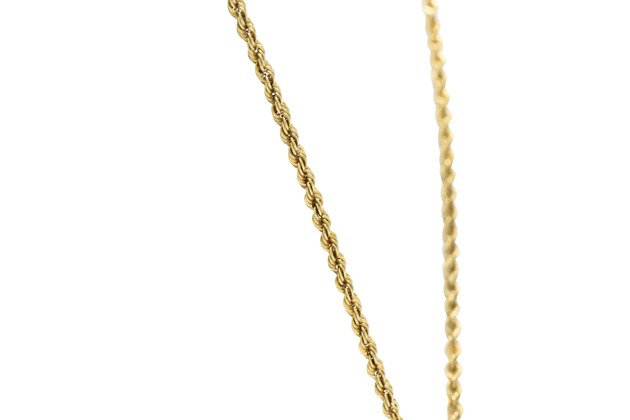 McTeigue Retro 1.20 CTW Diamond Platinum 18 Karat Gold Acorn Pendant Necklace