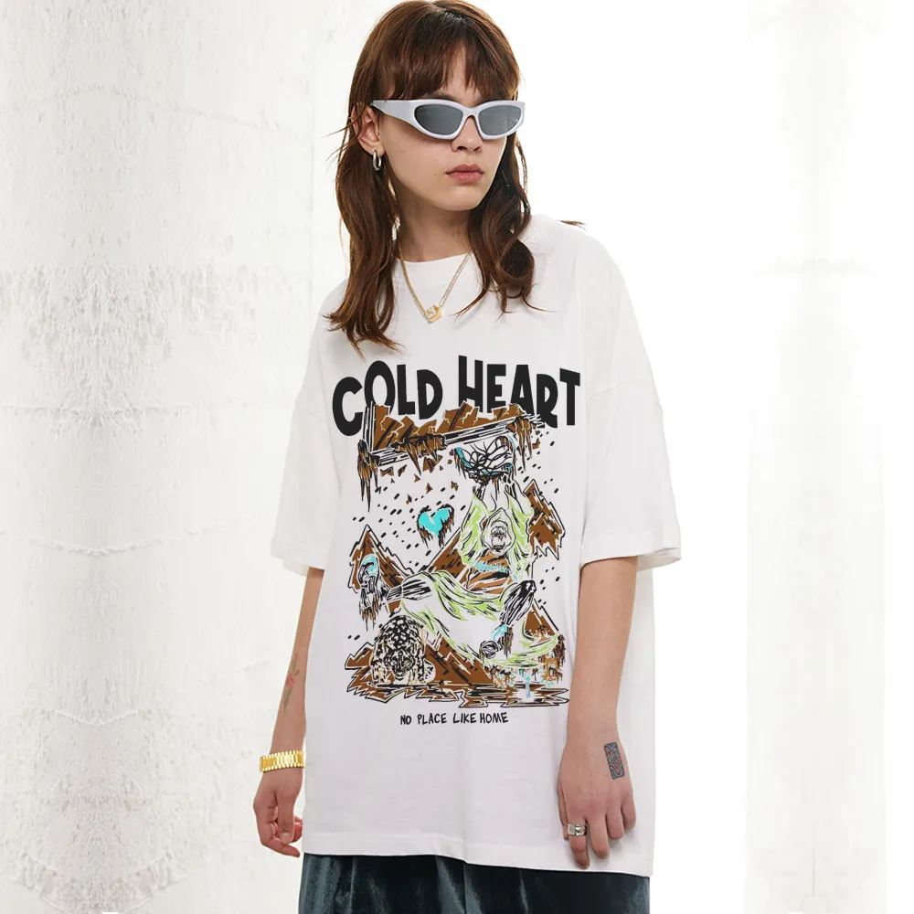 Men's Casual Cotton Skull Collection Graphic Print T-shirt