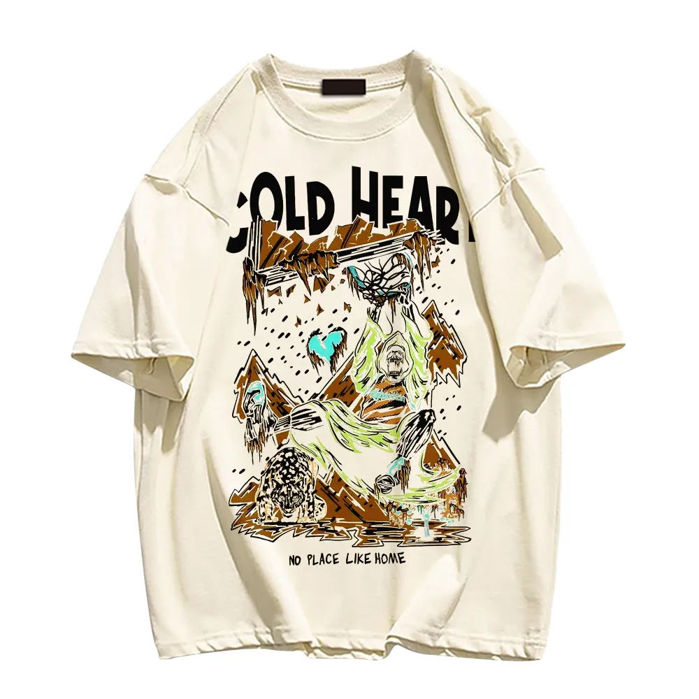 Men's Casual Cotton Skull Collection Graphic Print T-shirt