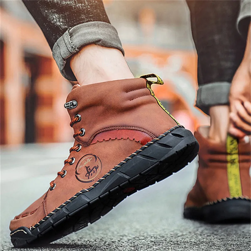 Men's Cool Wear-resistant High Top Round Toe Boots