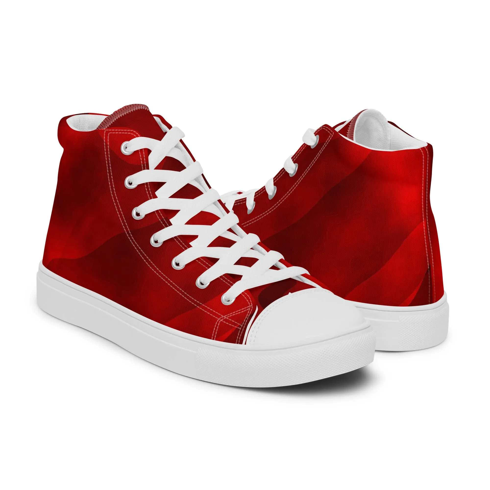 Men’s high top canvas shoes True Red