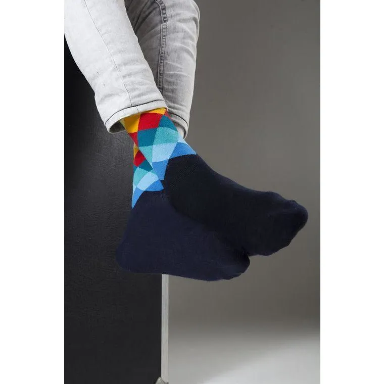 Men's Marine Diamond Socks