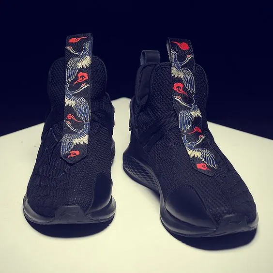 Men's Trendy Crane Printed Sneaker Shoes