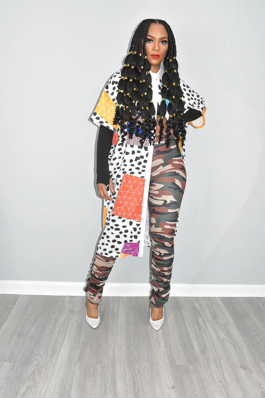 Mia Cheetah Abstract Dress