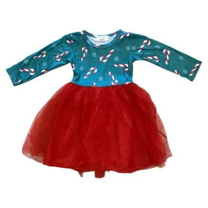 Mila & Rose Christmas Candy Cane L/S Tutu Dress