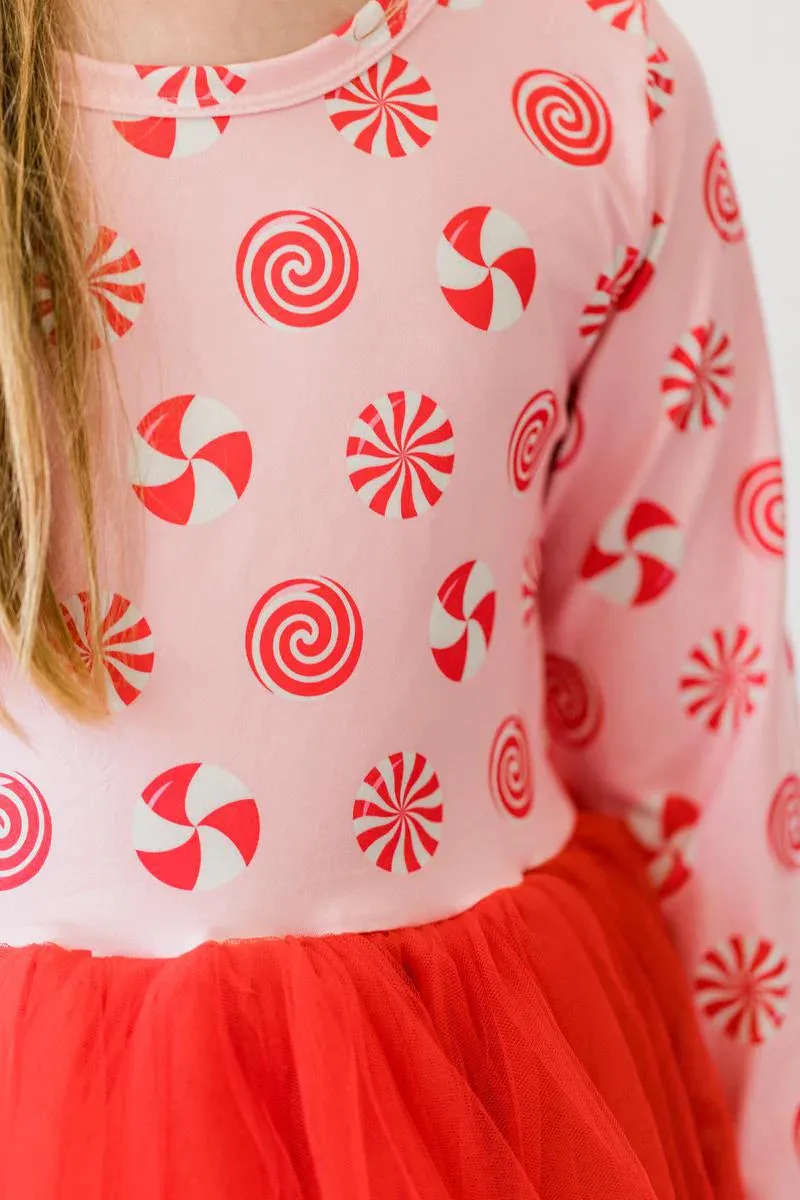 Mila & Rose Pink Peppermint L/S Tutu Dress