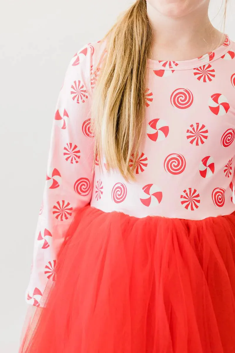Mila & Rose Pink Peppermint L/S Tutu Dress