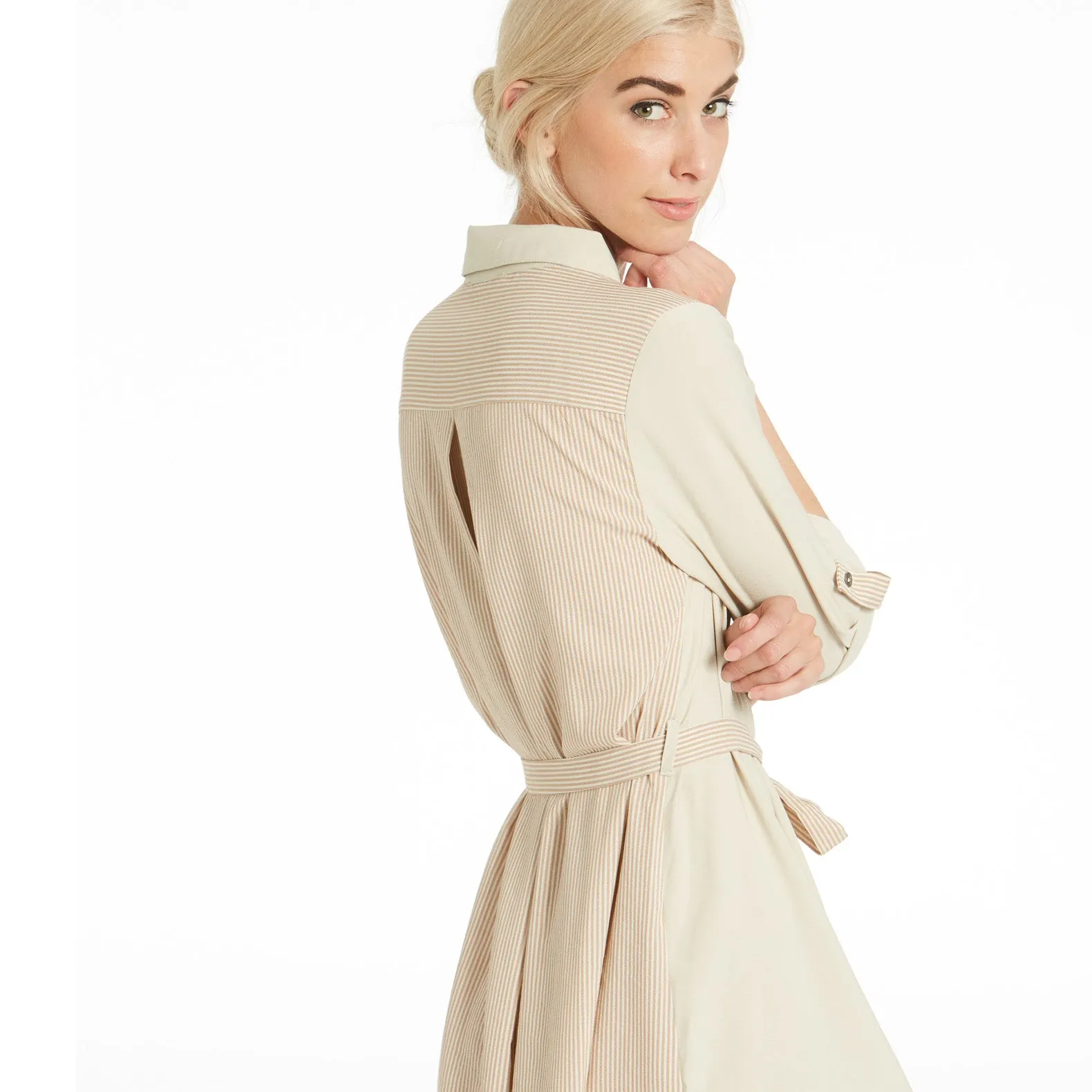 Military Goddess Shirt Dress