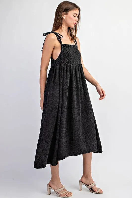Mineral Washed Midi Dress