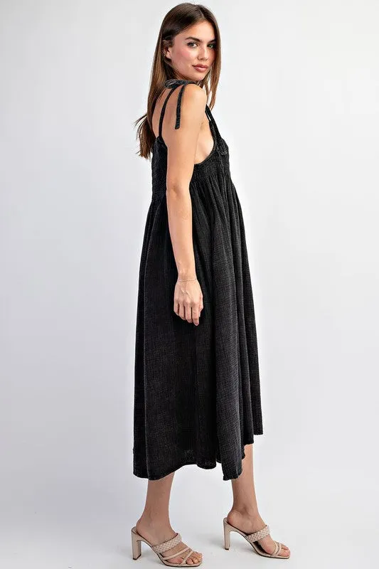 Mineral Washed Midi Dress