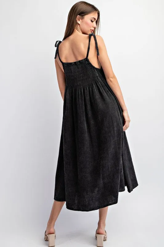 Mineral Washed Midi Dress