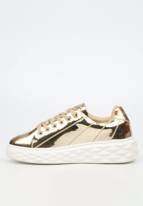 Miss Black Women's Choo 1 Sneakers Gold
