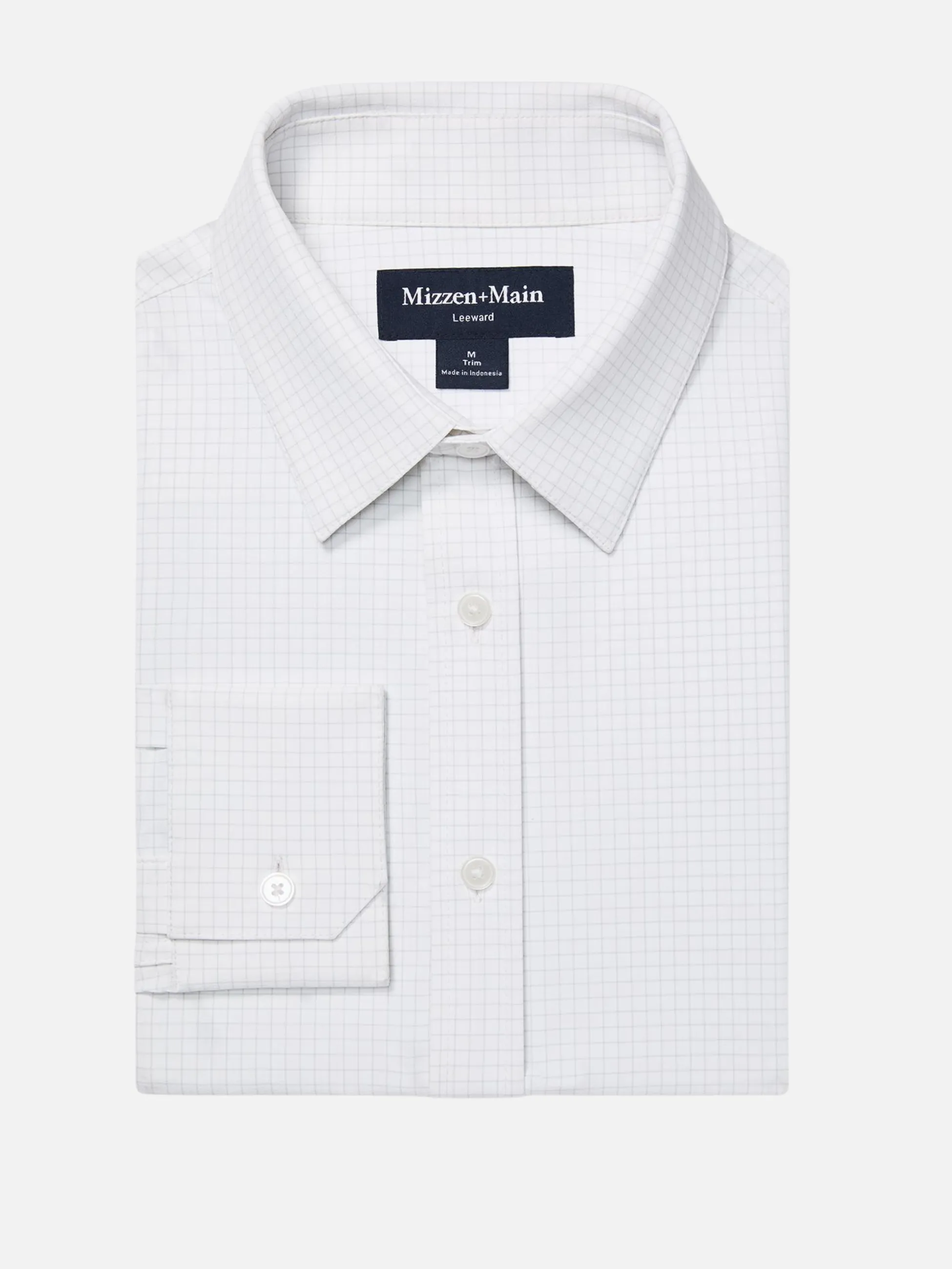 Mizzen   Main Leeward LS Dress Shirt - Aluminum Bennett Check