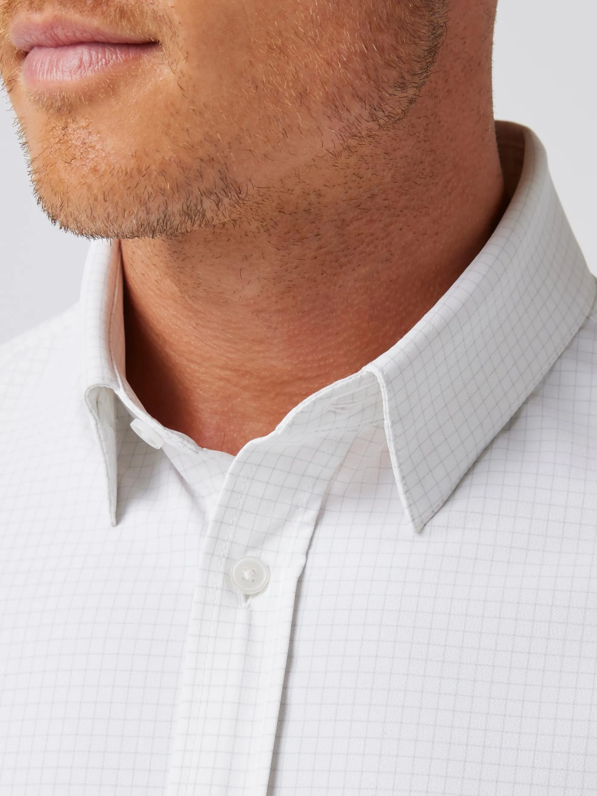 Mizzen   Main Leeward LS Dress Shirt - Aluminum Bennett Check