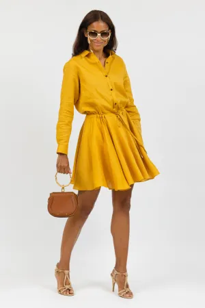 Monaco Linen Dress - Citron