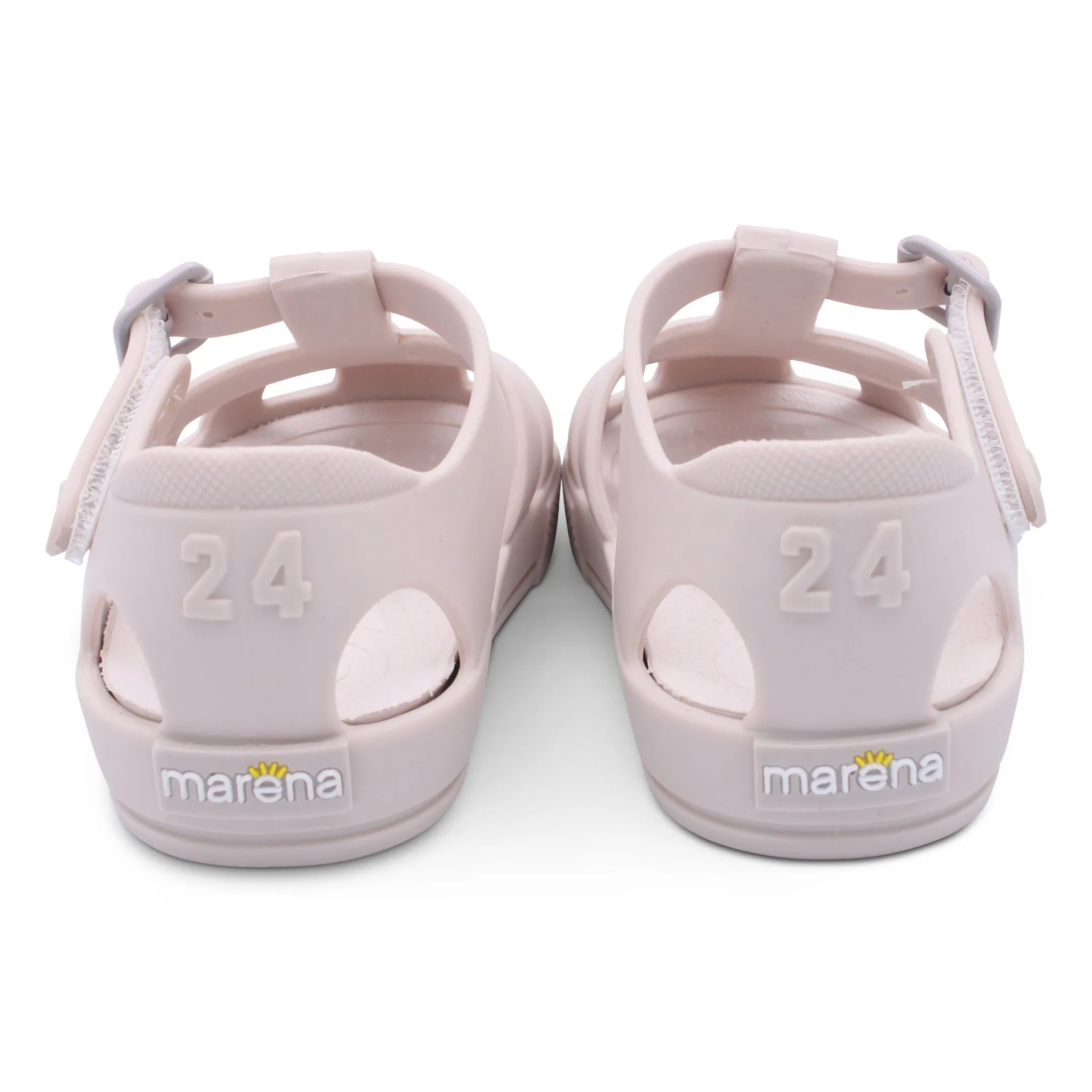 'Monaco' Unisex Matt Beige Jelly Sandals