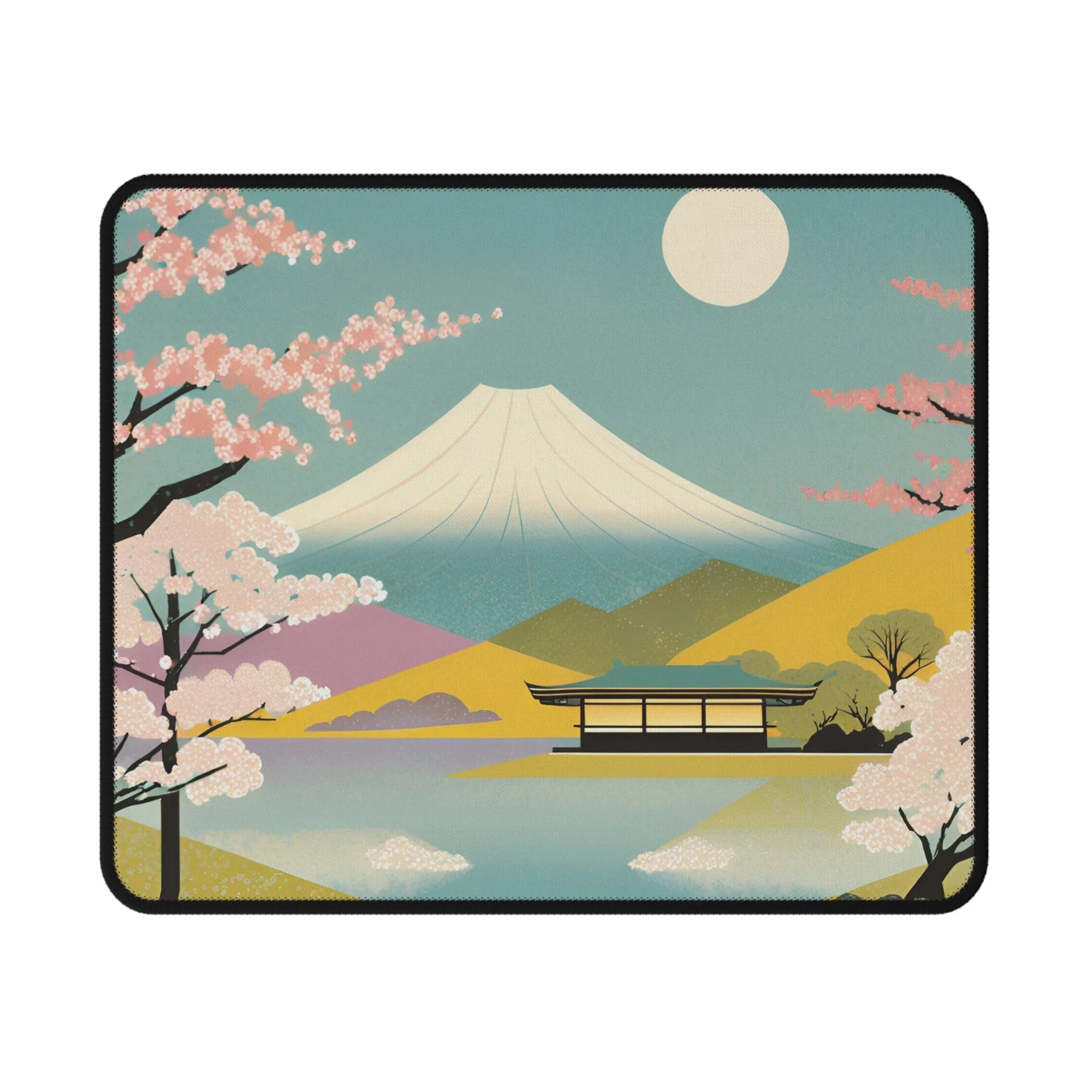 Moonlit Fuji Non-Slip Gaming Mouse Pad - Perfect for Gamers and Home Offices