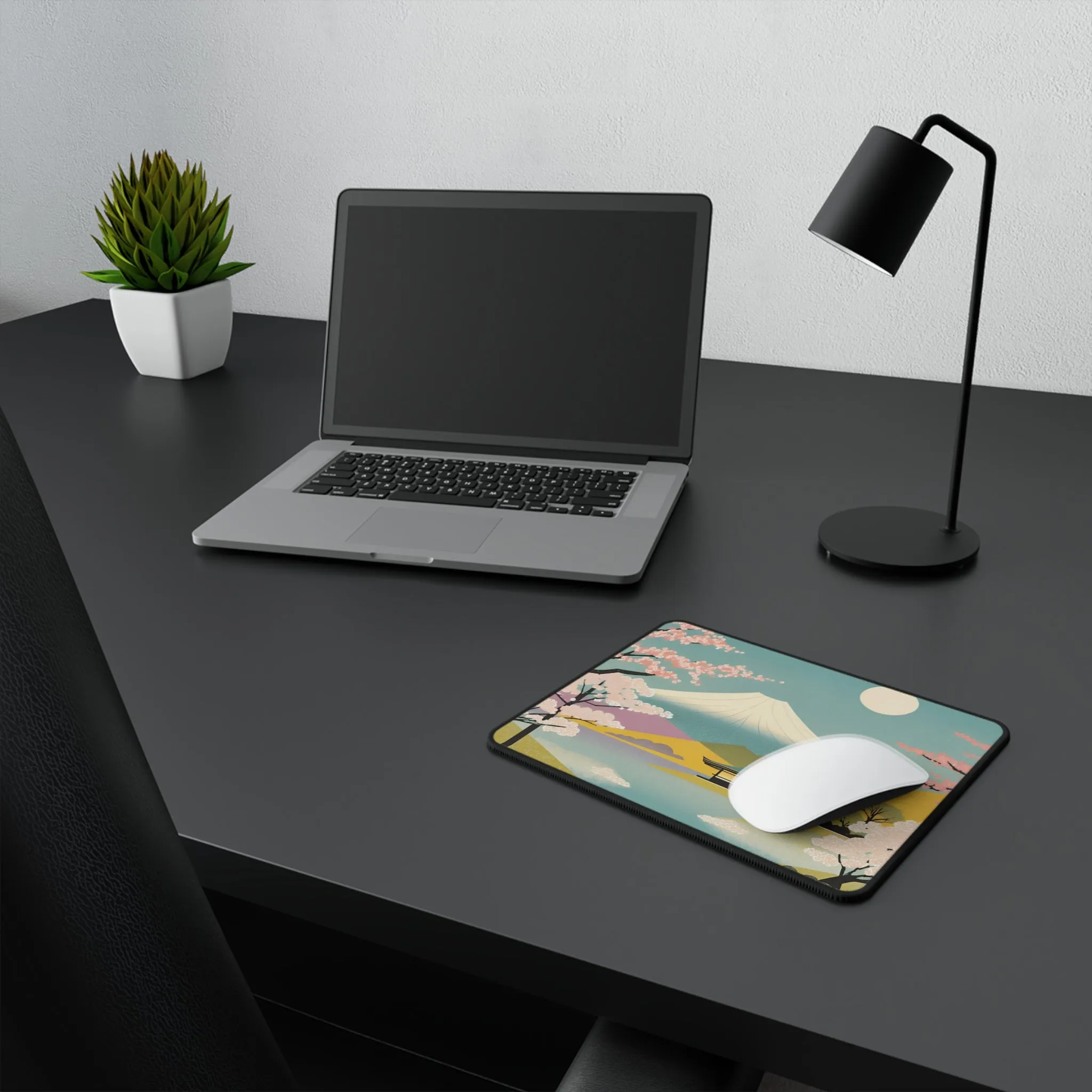 Moonlit Fuji Non-Slip Gaming Mouse Pad - Perfect for Gamers and Home Offices