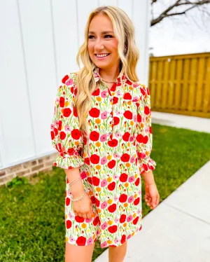 Multi Color Poppy Mini Dress