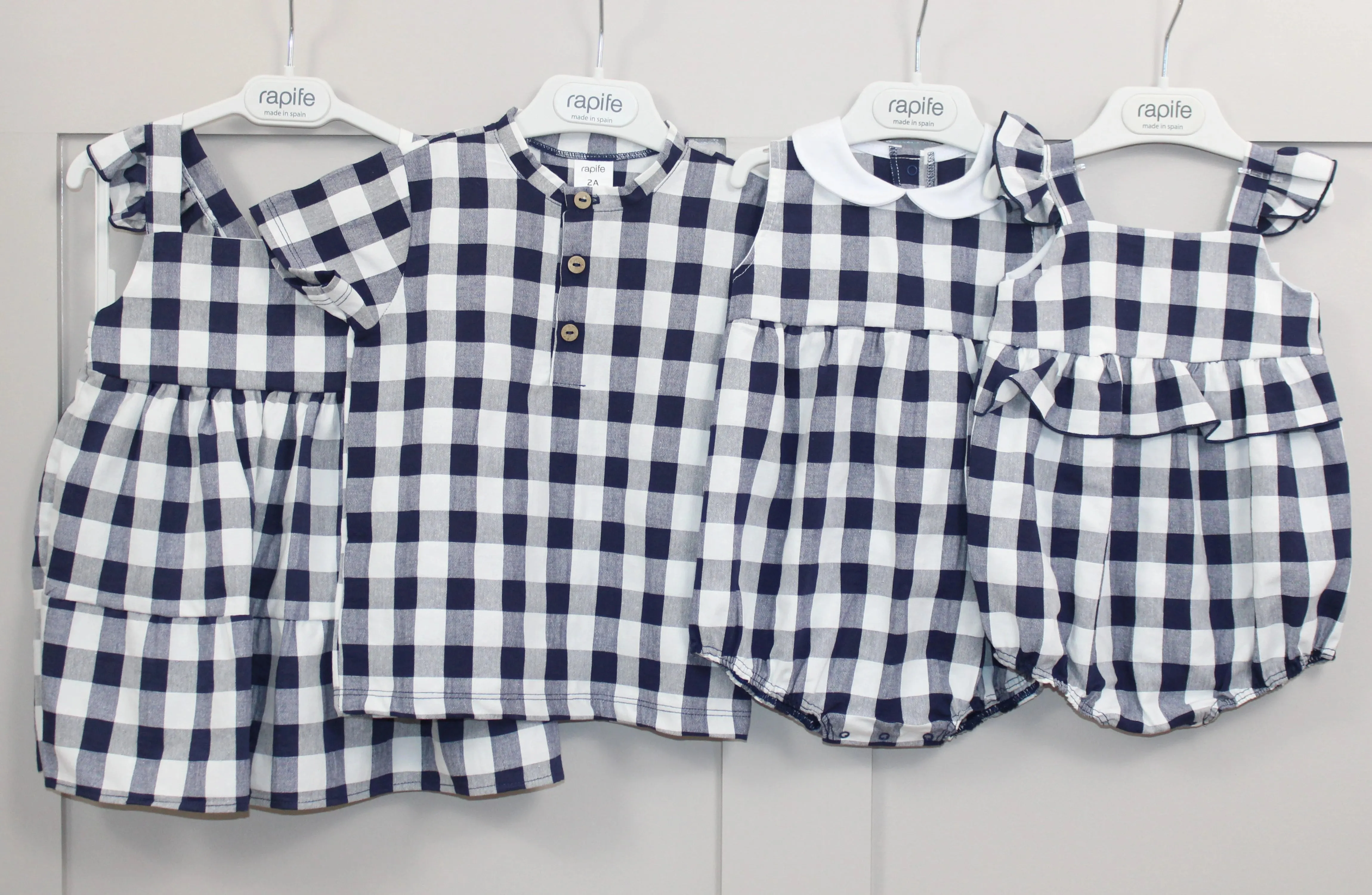 Navy Check Dress