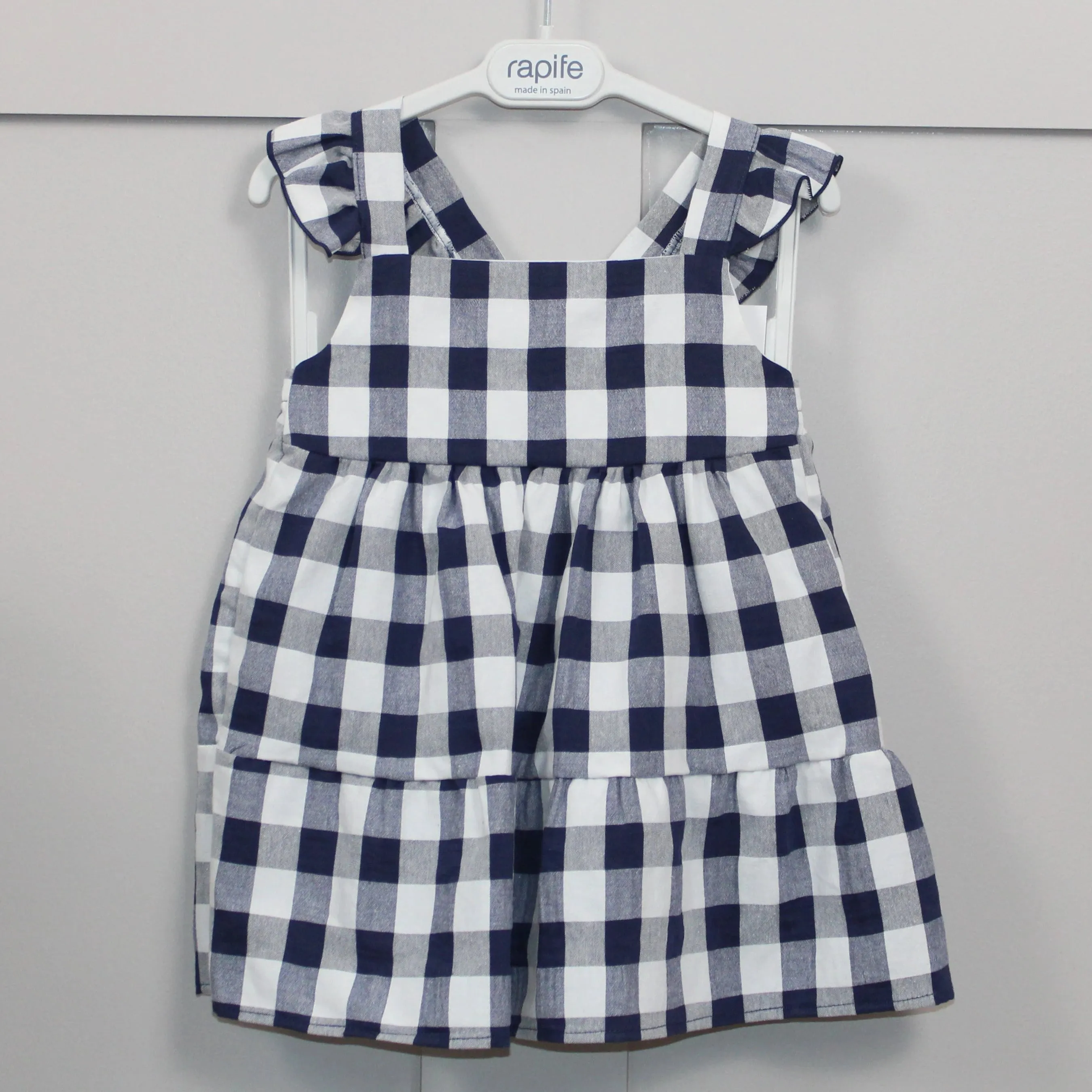 Navy Check Dress