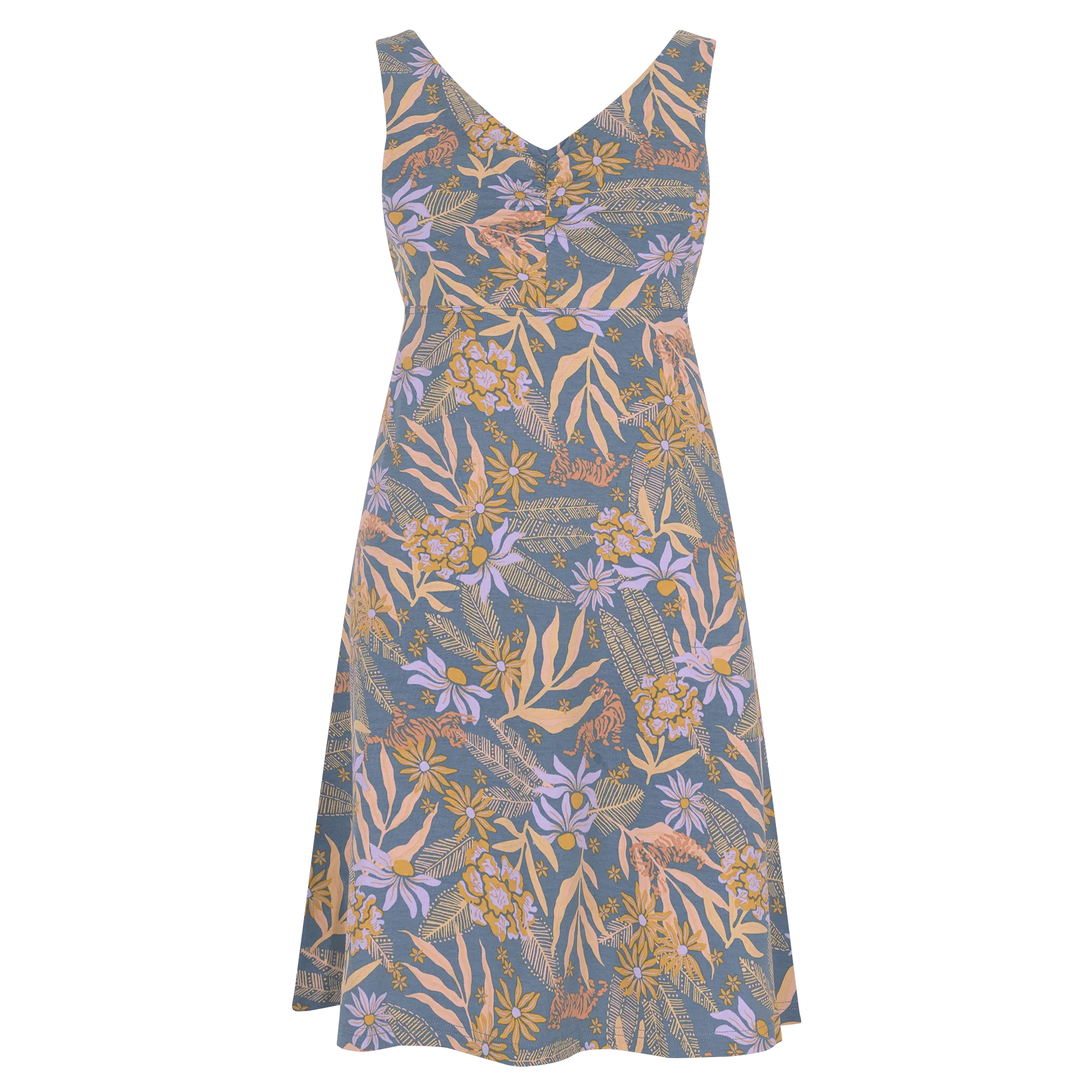 Neha Empire Dress - Haze Tiger Floral
