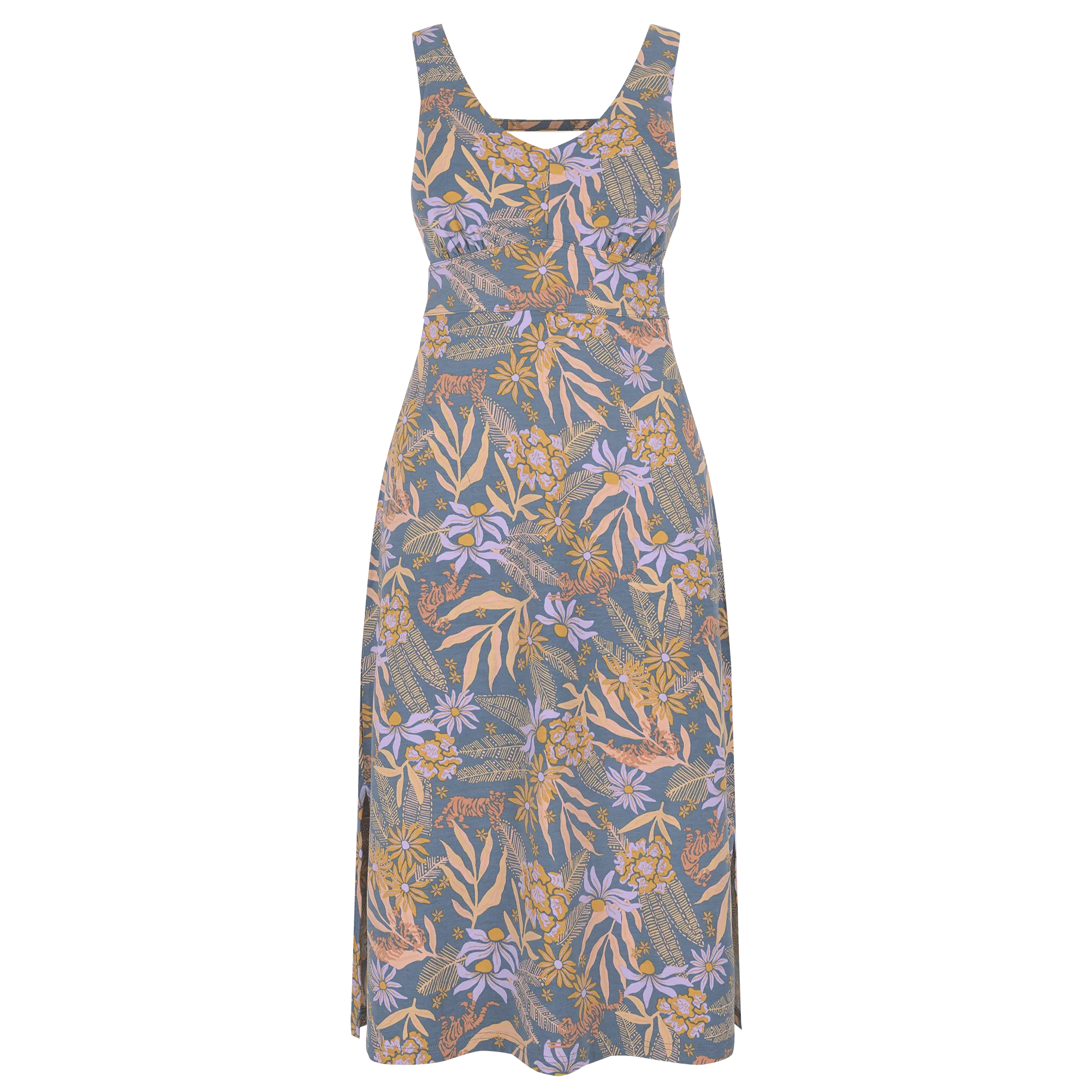 Neha Midi Dress - Haze Tiger Floral