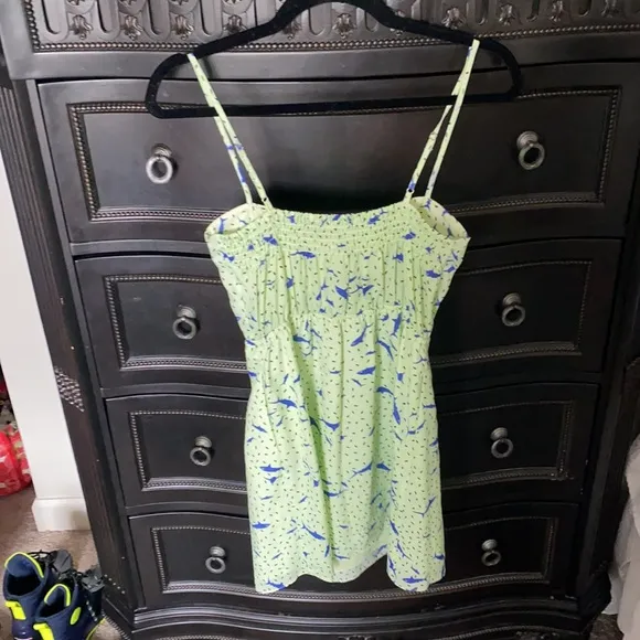 NEW BCBGeneration Green Blue Dress in Shark Print Size S