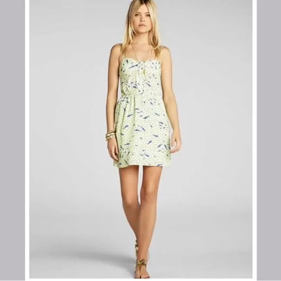 NEW BCBGeneration Green Blue Dress in Shark Print Size S