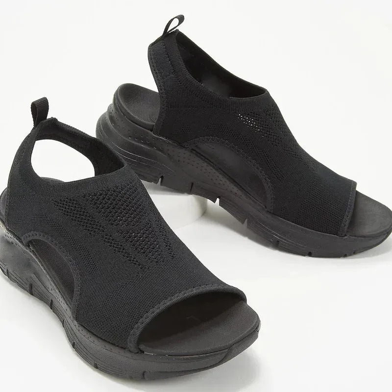 New Mesh Fish Platform Sandals - Women’s Open Toe Wedge Sandals, Light Casual Shoes, Zapatillas Mujer, Women’s Summer Shoes