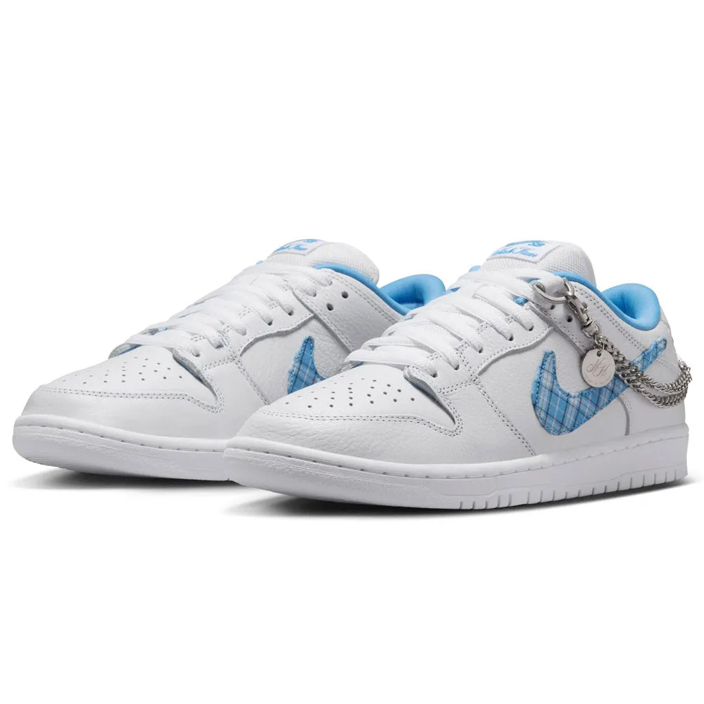 NIKE SB NICOLE HAUSE DUNK LOW PRO - WHITE/UNIVERSITY BLUE-WHITE