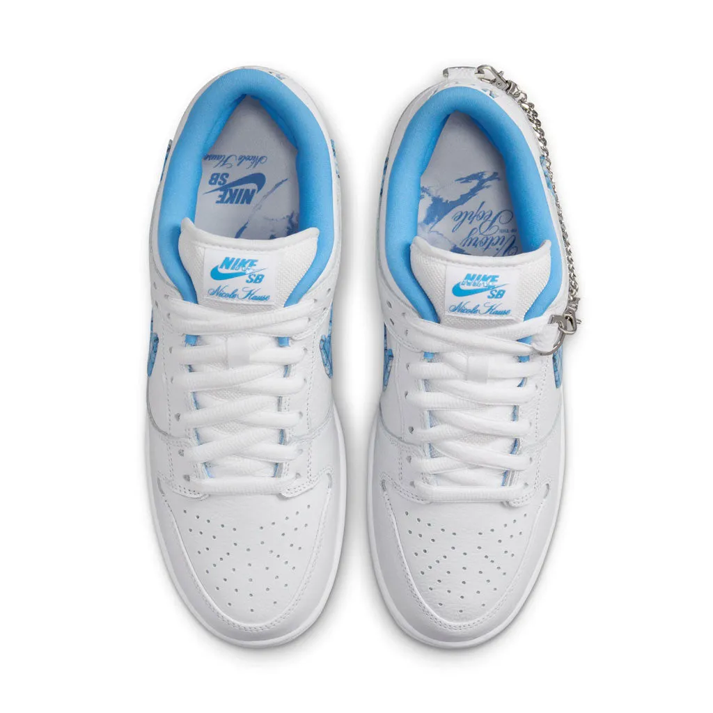 NIKE SB NICOLE HAUSE DUNK LOW PRO - WHITE/UNIVERSITY BLUE-WHITE