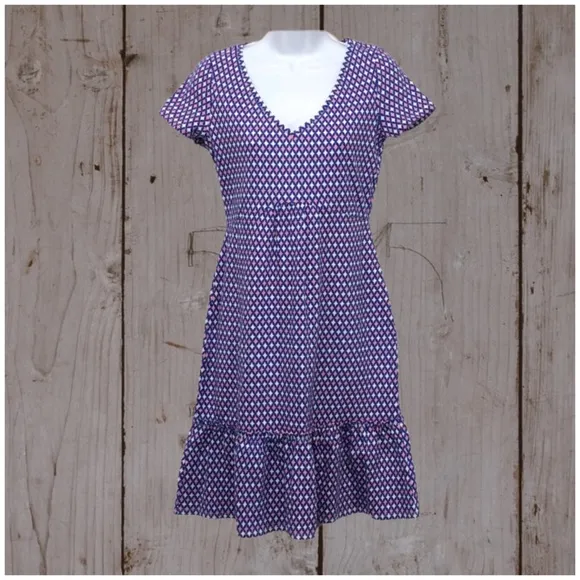⭐️NWT Boden Melissa Jersey blue/pink dress [T22]