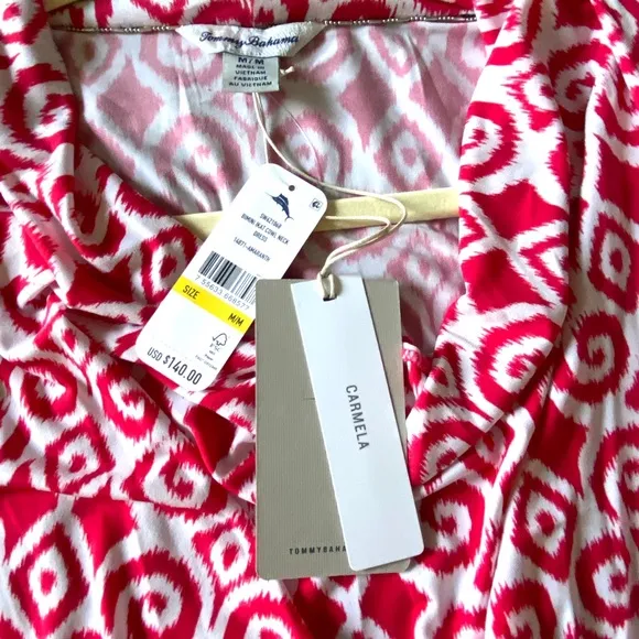 NWT Tommy Bahama Carmela Ikat Cowl Neck Dress