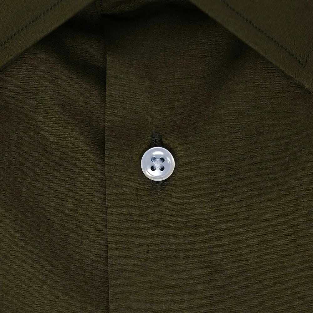 Olive Green Dress Shirt | The Lemongrass