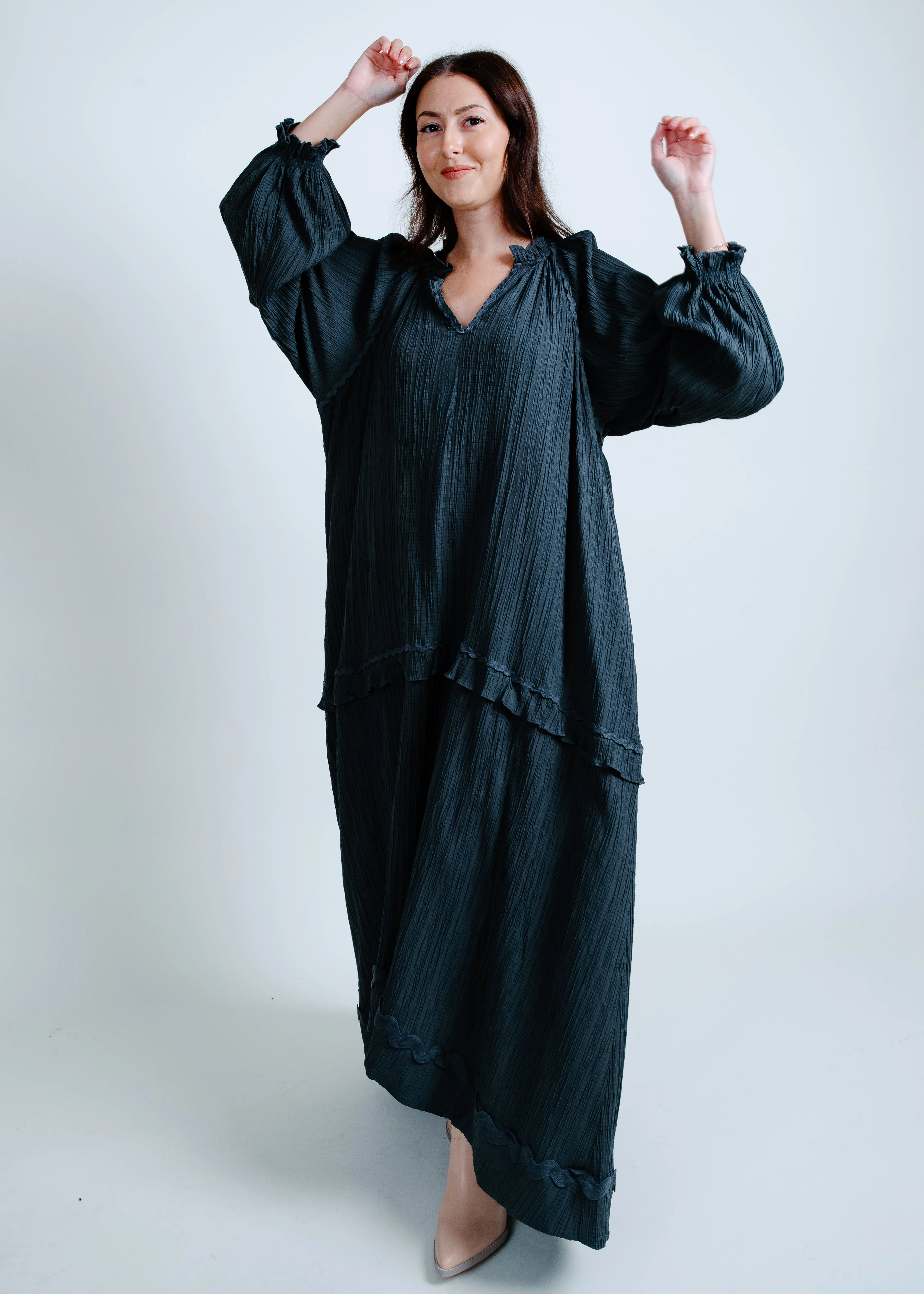 Olivia Midi Dress - Charcoal