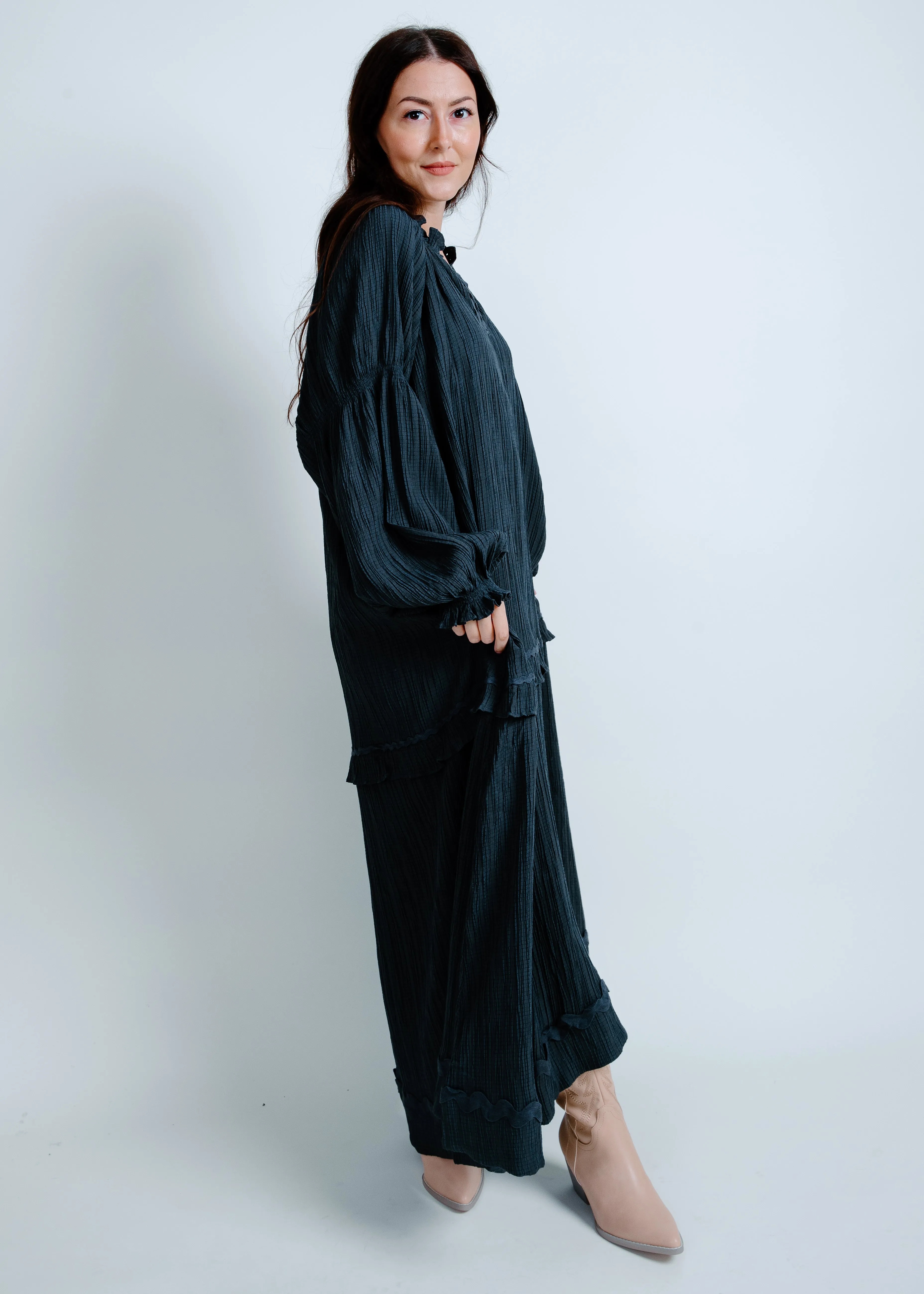 Olivia Midi Dress - Charcoal