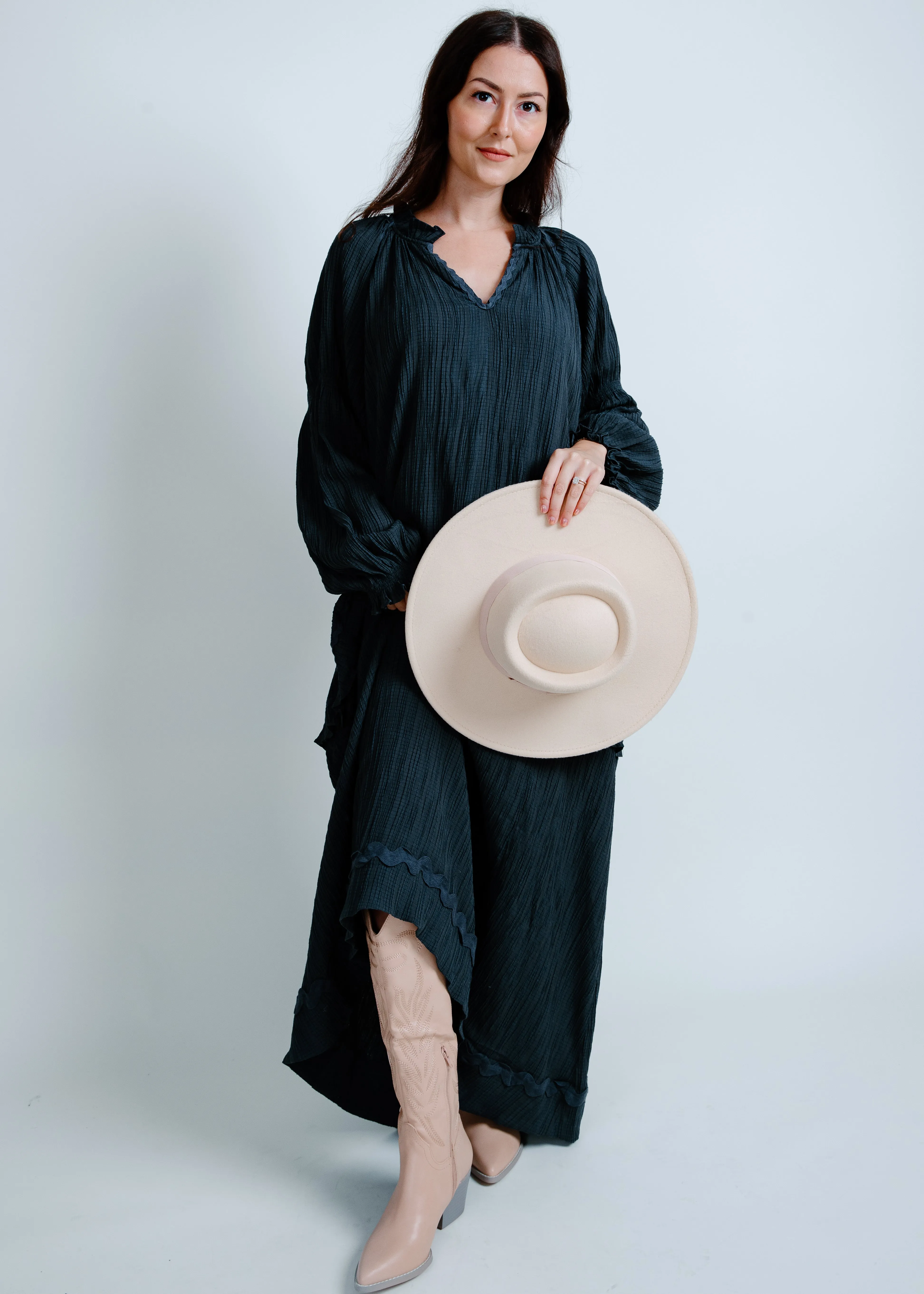 Olivia Midi Dress - Charcoal