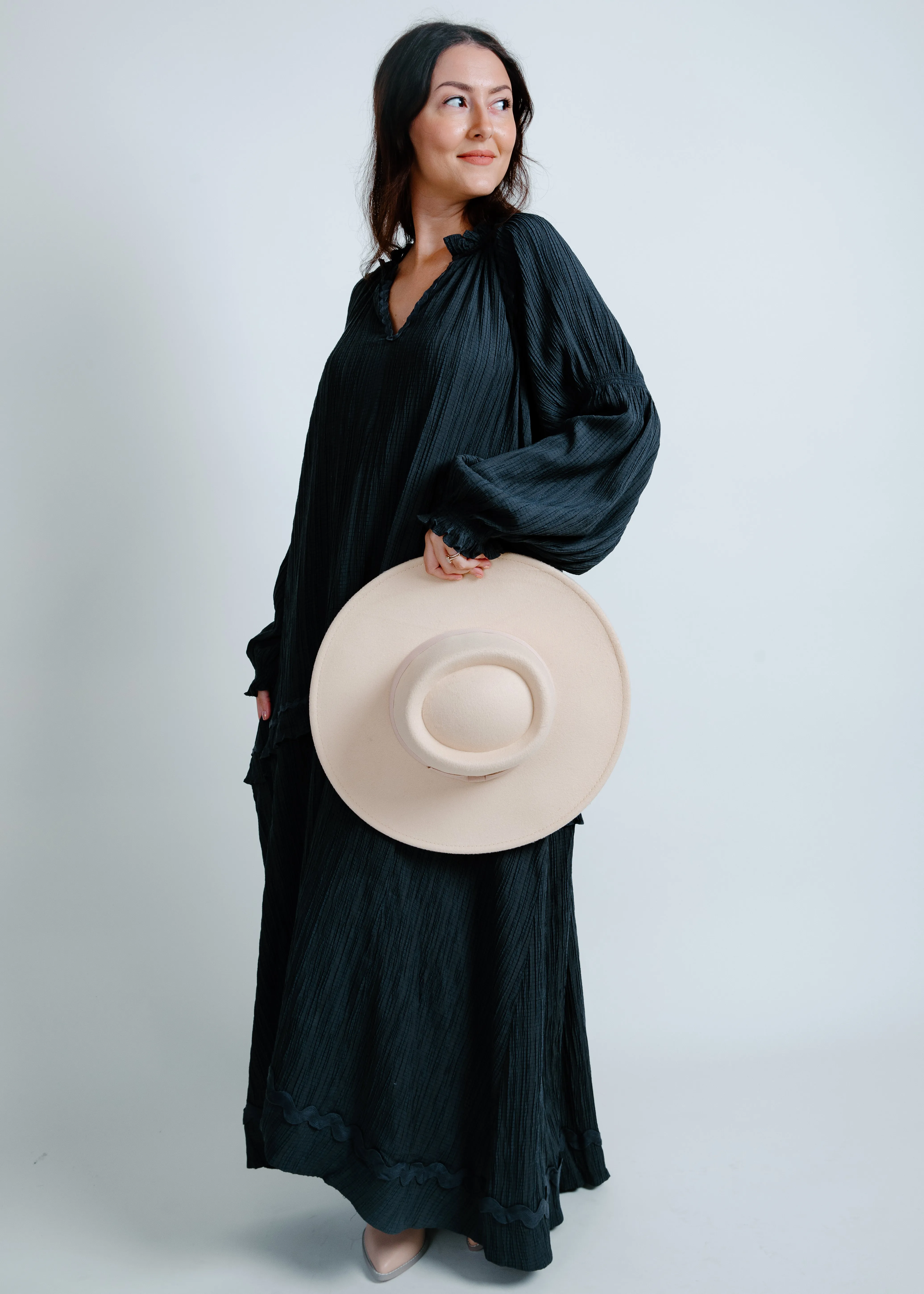 Olivia Midi Dress - Charcoal